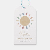 Étiquettes de Faveur de Bain de Bébé Soleil (Devant)