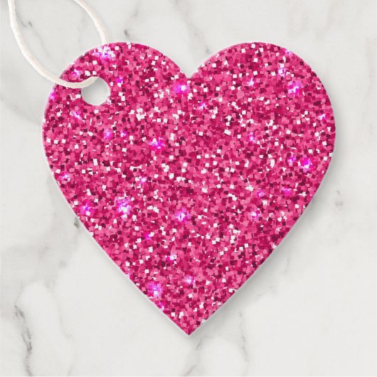 Étiquettes de faveur de cadeau Faux Paillettes Ros (Devant)