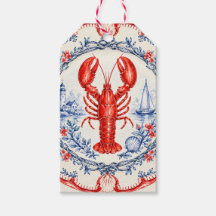 Étiquettes de faveur de clambake nautique côtière