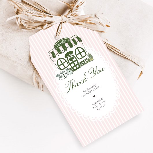 Étiquettes de faveur de douche bébé Café Bébé Café