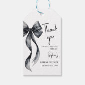 Étiquettes de faveur de douche de mariage à ruban (Devant)