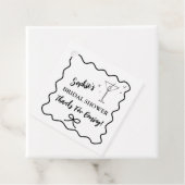 Étiquettes de faveur de douche de mariée Retro Wav (En situation)