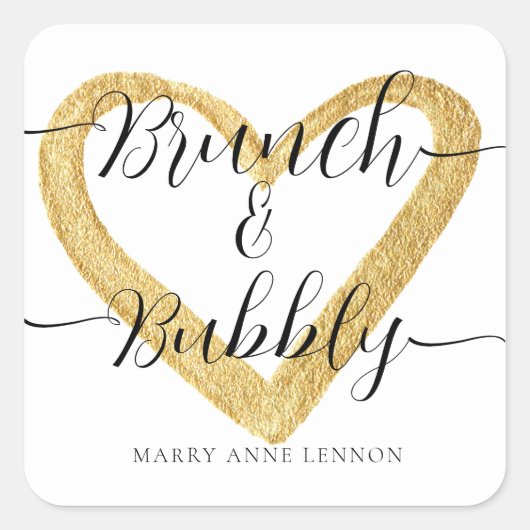 Étiquettes de faveur de douche de mariée Simple Br (Devant)