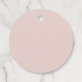 Étiquettes de faveur de douche nuptiale de pivoine (Dos)