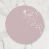 Étiquettes de faveur de douche nuptiale florale Bo (Dos)