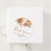 Étiquettes de faveur de douche nuptiale paumes séc (En situation)