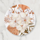 Étiquettes de faveur de fleur de coton (Dos)