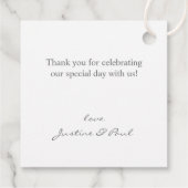 Étiquettes de faveur de fleurs beige et d'herbe de (Dos)