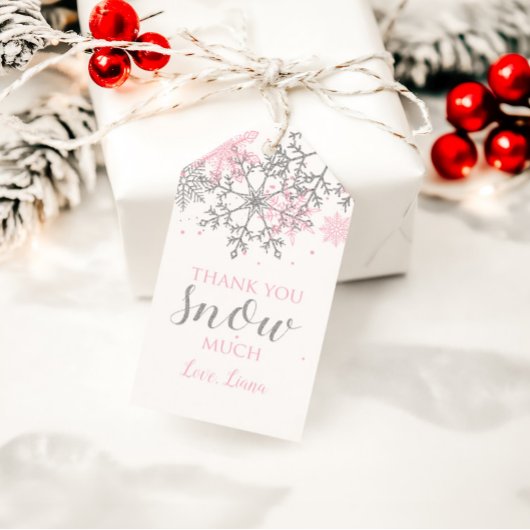 Étiquettes de faveur de flocon de neige Winter One