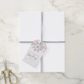 Étiquettes de faveur de flocon de neige Winter One (Avec de la ficelle)