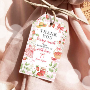 Étiquettes de faveur de fraise Baby Shower Berry M