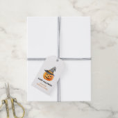 Étiquettes de faveur de Halloween citrouille avec (Avec de la ficelle)