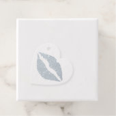 Étiquettes de faveur de lèvres de feuille d'or (Avec boite)