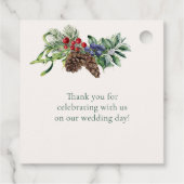 Étiquettes de faveur de mariage à feuillage de ver (Dos)