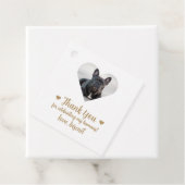 Étiquettes de faveur de mariage de chien de photo  (En situation)