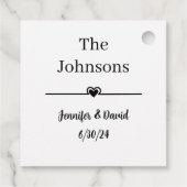 Étiquettes de faveur de mariage de chien de photo  (Dos)