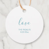 Étiquettes de Faveur de Mariage Simple Plage (Dos)