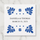 Étiquettes de faveur de mariage Talavera mexicain (Devant)