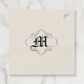 Étiquettes de faveur de monogramme de l'arbre de v (Dos)