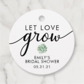 Étiquettes de Faveur de Succulente de MARIAGE (Devant)