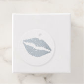 Étiquettes de faveur en feuilles d'argent véritabl (Avec boite)