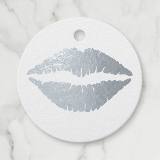 Étiquettes de faveur en feuilles d'argent véritabl (Devant)