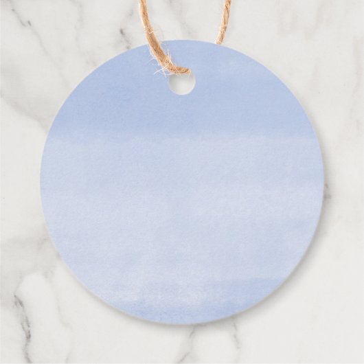 Étiquettes de faveur florales bleu marine Pop quan (Dos)