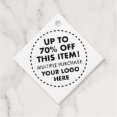 Étiquettes de faveur Kraft Diamant 70% de réductio (Devant)