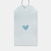 Étiquettes de Faveurs de Baby Shower Éléphant Bleu (Dos)