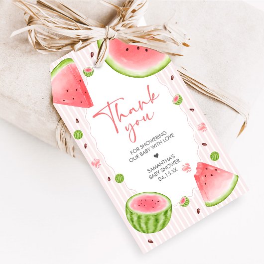 Étiquettes de Faveurs de Baby Shower Pastèque