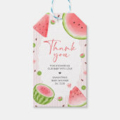 Étiquettes de Faveurs de Baby Shower Pastèque (Devant)
