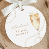 Étiquettes de Faveurs de Mariage en Or Pearls & Pr