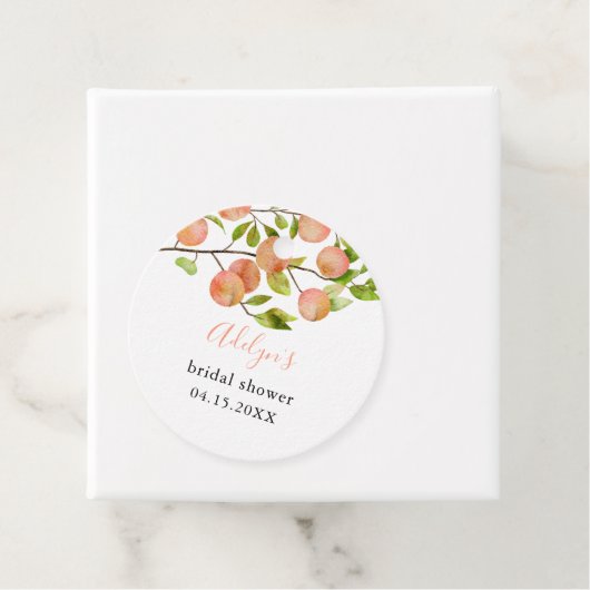 Étiquettes de Faveurs de Mariage Été Pêche (En situation)