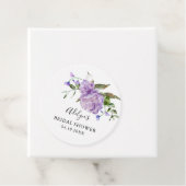 Étiquettes de Faveurs de Mariage Florales Violette (En situation)