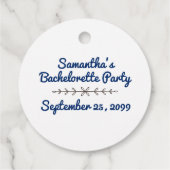 Étiquettes de Faveurs de Mariage Rouge & Bleu Le D (Dos)