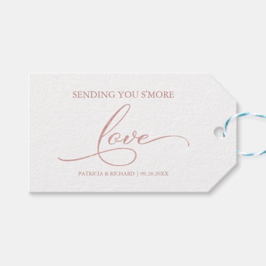 Étiquettes de faveurs "Simple Elegant Script S'mor (Devant (Horizontal))