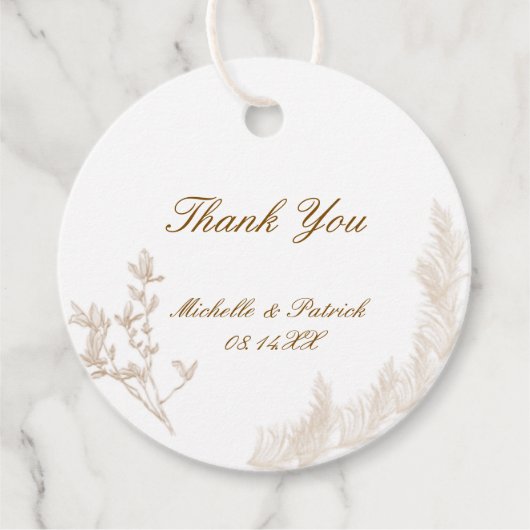 Étiquettes de Favor Cadeau Rondes (Devant)