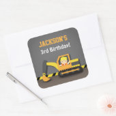 Étiquettes de fête d'anniversaire de construction (Enveloppe)