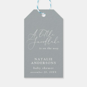 Étiquettes de fête de baby shower hivernale pour u