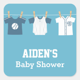 Étiquettes de fête de douche pour bébé garçon de b