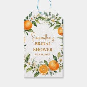 Étiquettes de Fête de Fiançailles Citron Orange Ma
