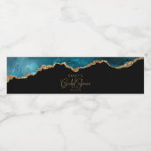 Étiquettes de Fête de Fiançailles Turquoise et Or (Étiquettes simples)