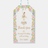 Étiquettes de fête modifiables rose pour filles à  (Devant)