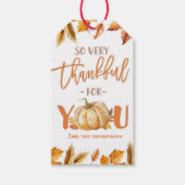 Étiquettes de feuilles de citrouille de remercieme (Devant)