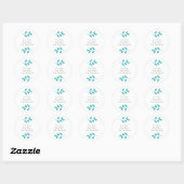 étiquettes de Feuilles turquoise (Feuille)