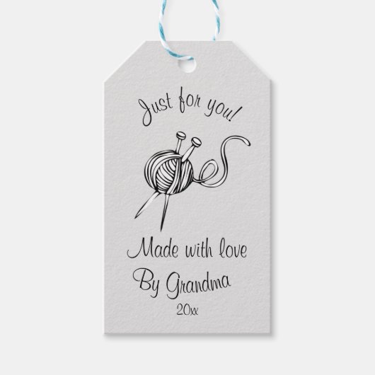 Étiquettes de fil et d'aiguilles à tricoter édifia (Devant)