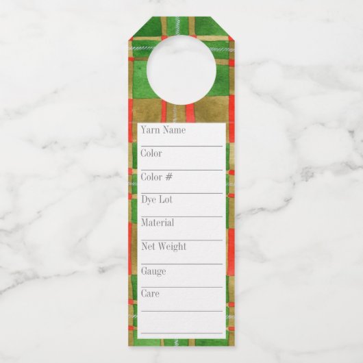 ÉTIQUETTES DE FIL MAC GREGOR TARTAN 2,25"x7" DE LO (Devant)