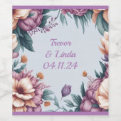 Étiquettes de fleurs d'aquarelle serène (Étiquettes simples)