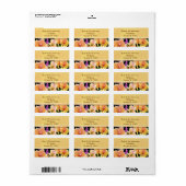 Étiquettes de fleurs d'orchidées crémeuses (Feuille entière)