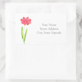 Étiquettes de fleurs rouges, roses (Sac)